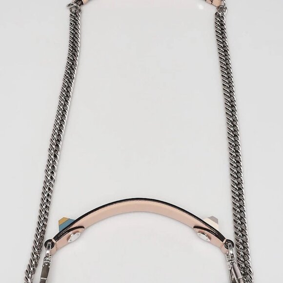 Fendi Light Pink Smooth Leather Kan I Medium Shoulder Bag 8BT283 - Picture 6 of 11